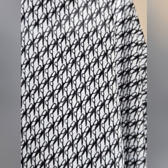 Kini Zamora Designer Scissor Print Kimono Duster | Runway-Style Boho Cover-Up - Picture 2 of 3